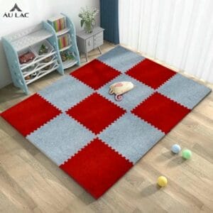 Thảm Nỉ Ghép Trải Sàn 40x40cm Trải Sàn Đỏ XámThảm Nỉ Ghép Trải Sàn 40x40cm Trải Sàn Đỏ Xám