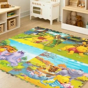 Thảm Xốp Ghép Tranh Gấu Pooh 60x60cm Dày 10mmThảm Xốp Ghép Tranh Gấu Pooh 60x60cm Dày10mm